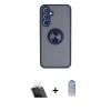 MARSİLYAN™- Galaxy A54 5G Kılıf Yörünge Çizgi - Siyah Joko Magic 5D Cam + Kamera Lens Koruma Cam - SF
