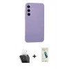 MARSİLYAN™- Galaxy A55 5G Kılıf Ahenk Serisi - Şeffaf Pasifik Cam Ekran Koruyucu + Kamera Lens Koruma Cam - SF