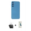 MARSİLYAN™- Galaxy A55 5G Kılıf Ahenk Serisi - Şeffaf Pasifik Cam Ekran Koruyucu + Kamera Lens Koruma Cam - SF