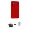 MARSİLYAN™- Galaxy A55 5G Kılıf Ahenk Serisi - Siyah Joko Magic 5D Cam + Şeffaf Kamera Lens Koruma Cam