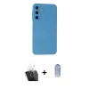 MARSİLYAN™- Galaxy A55 5G Kılıf Ahenk Serisi - Siyah Joko Magic 5D Cam + Şeffaf Kamera Lens Koruma Cam