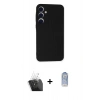 MARSİLYAN™- Galaxy A55 5G Kılıf Ahenk Serisi - Siyah Joko Magic 5D Cam + Şeffaf Kamera Lens Koruma Cam
