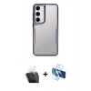 MARSİLYAN™- Galaxy A55 5G Kılıf Akış Çizgi Koleksiyonu - Siyah 3D Antistatik Cam Ekran Koruyucu + Kamera Lens Koruma Cam - SF
