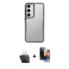MARSİLYAN™- Galaxy A55 5G Kılıf Akış Çizgi Koleksiyonu - Siyah 3D Antistatik Mat Seramik Nano Ekran Koruyucu + Kamera Lens Koruma Cam - SF