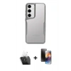 MARSİLYAN™- Galaxy A55 5G Kılıf Akış Çizgi Koleksiyonu - Siyah 3D Antistatik Mat Seramik Nano Ekran Koruyucu + Kamera Lens Koruma Cam - SF