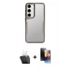 MARSİLYAN™- Galaxy A55 5G Kılıf Akış Çizgi Koleksiyonu - Siyah 3D Antistatik Mat Seramik Nano Ekran Koruyucu + Kamera Lens Koruma Cam - SF