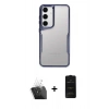 MARSİLYAN™- Galaxy A55 5G Kılıf Akış Çizgi Koleksiyonu - Siyah 6D Antistatik Mat Seramik Hayalet Nano Ekran Koruyucu + Kamera Lens Koruma Cam - SF