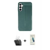 MARSİLYAN™- Galaxy A55 5G Kılıf Doruk Klasik Özel Seri - Şeffaf Pasifik Cam Ekran Koruyucu + Kamera Lens Koruma Cam - SF