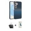 MARSİLYAN™- Galaxy A55 5G Kılıf Doruk Serisi - Şeffaf Pasifik Cam Ekran Koruyucu + Kamera Lens Koruma Cam - SF