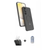 MARSİLYAN™- Galaxy A55 5G Kılıf İz Işık Koleksiyonu - Siyah Joko Magic 5D Cam + Kamera Lens Koruma Cam - SF