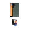MARSİLYAN™- Galaxy A55 5G Kılıf Kıvılcım Işık Serisi - Siyah 3D Antistatik Mat Seramik Nano Ekran Koruyucu