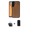 MARSİLYAN™- Galaxy A55 5G Kılıf Kıvılcım Işık Serisi - Siyah 6D Antistatik Mat Seramik Hayalet Nano Ekran Koruyucu + Kamera Lens Koruma Cam - SF