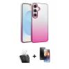 MARSİLYAN™- Galaxy A55 5G Kılıf Kıvılcım Minimal Özel Seri - Siyah 3D Antistatik Mat Seramik Nano Ekran Koruyucu + Şeffaf Kamera Lens Koruma Cam