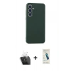 MARSİLYAN™- Galaxy A55 5G Kılıf Kozmos Yansıma Özel Seri - Şeffaf Pasifik Cam Ekran Koruyucu + Kamera Lens Koruma Cam - SF
