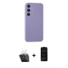MARSİLYAN™- Galaxy A55 5G Kılıf Kozmos Yansıma Özel Seri - Siyah 6D Antistatik Mat Seramik Hayalet Nano Ekran Koruyucu + Kamera Lens Koruma Cam - SF