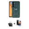 MARSİLYAN™- Galaxy A55 5G Kılıf Nova Yansıma Prime - Siyah 3D Antistatik Mat Seramik Nano Ekran Koruyucu + Kamera Lens Koruma Cam - SF