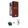 MARSİLYAN™- Galaxy A55 5G Kılıf Vadi Çizgi Prime - Şeffaf Pasifik Cam Ekran Koruyucu + Kamera Lens Koruma Cam - SF