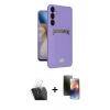 MARSİLYAN™- Galaxy A55 5G Kılıf Vadi Çizgi Prime - Siyah 3D Antistatik Mat Seramik Nano Ekran Koruyucu + Kamera Lens Koruma Cam - SF