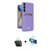 MARSİLYAN™- Galaxy A55 5G Kılıf Vadi Çizgi Prime - Siyah 3D Antistatik Seramik Nano Ekran Koruyucu + Kamera Lens Koruma Cam - SF