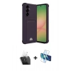 MARSİLYAN™- Galaxy A55 5G Kılıf Vadi Çizgi Prime - Siyah 3D Antistatik Seramik Nano Ekran Koruyucu + Kamera Lens Koruma Cam - SF