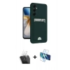 MARSİLYAN™- Galaxy A55 5G Kılıf Vadi Çizgi Prime - Siyah 3D Antistatik Seramik Nano Ekran Koruyucu + Kamera Lens Koruma Cam - SF