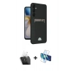MARSİLYAN™- Galaxy A55 5G Kılıf Vadi Çizgi Prime - Siyah 3D Antistatik Seramik Nano Ekran Koruyucu + Kamera Lens Koruma Cam - SF