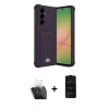 MARSİLYAN™- Galaxy A55 5G Kılıf Vadi Çizgi Prime - Siyah 6D Antistatik Mat Seramik Hayalet Nano Ekran Koruyucu + Kamera Lens Koruma Cam - SF