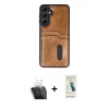 MARSİLYAN™- Galaxy A55 5G Kılıf Yörünge Işık Serisi - Şeffaf Pasifik Cam Ekran Koruyucu + Kamera Lens Koruma Cam - SF