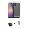 MARSİLYAN™- Galaxy A55 5G Kılıf Zirve Doku - Siyah Joko Magic 5D Cam + Kamera Lens Koruma Cam - SF