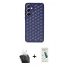 MARSİLYAN™- Galaxy A55 5G Kılıf Zirve Form - Şeffaf Pasifik Cam Ekran Koruyucu + Kamera Lens Koruma Cam - SF