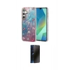 MARSİLYAN™- Galaxy A55 5G Kılıf Zirve Modern Prime - Siyah 3D Antistatik Hayalet Cam Ekran Koruyucu