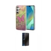 MARSİLYAN™- Galaxy A55 5G Kılıf Zirve Modern Prime - Siyah 3D Antistatik Hayalet Cam Ekran Koruyucu