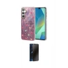 MARSİLYAN™- Galaxy A55 5G Kılıf Zirve Modern Prime - Siyah 3D Antistatik Hayalet Cam Ekran Koruyucu