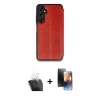 MARSİLYAN™- Galaxy A55 5G Kılıf Zirve Yansıma Serisi - Siyah 3D Antistatik Mat Seramik Nano Ekran Koruyucu + Kamera Lens Koruma Cam - SF