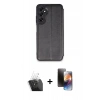 MARSİLYAN™- Galaxy A55 5G Kılıf Zirve Yansıma Serisi - Siyah 3D Antistatik Mat Seramik Nano Ekran Koruyucu + Kamera Lens Koruma Cam - SF