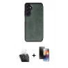 MARSİLYAN™- Galaxy A55 5G Kılıf Zirve Yansıma Serisi - Siyah 3D Antistatik Mat Seramik Nano Ekran Koruyucu + Kamera Lens Koruma Cam - SF