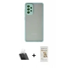 MARSİLYAN™- Galaxy A72 Kılıf Ahenk Çizgi Serisi - Siyah Mat Seramik Nano Ekran Koruyucu + Kamera Lens Koruma Cam - SF