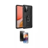 MARSİLYAN™- Galaxy A72 Kılıf Ahenk Klasik Koleksiyonu - Siyah 3D Antistatik Mat Seramik Nano Ekran Koruyucu