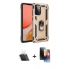 MARSİLYAN™- Galaxy A72 Kılıf Ahenk Klasik Koleksiyonu - Siyah 3D Antistatik Mat Seramik Nano Ekran Koruyucu + Kamera Lens Koruma Cam - SF