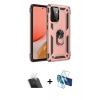 MARSİLYAN™- Galaxy A72 Kılıf Ahenk Klasik Koleksiyonu - Siyah 3D Antistatik Seramik Nano Ekran Koruyucu + Kamera Lens Koruma Cam - SF