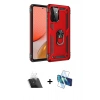 MARSİLYAN™- Galaxy A72 Kılıf Ahenk Klasik Koleksiyonu - Siyah 3D Antistatik Seramik Nano Ekran Koruyucu + Kamera Lens Koruma Cam - SF