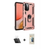 MARSİLYAN™- Galaxy A72 Kılıf Ahenk Klasik Koleksiyonu - Siyah 6D Mat Seramik Hayalet Nano Ekran Koruyucu + Kamera Lens Koruma Cam - SF