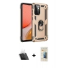 MARSİLYAN™- Galaxy A72 Kılıf Ahenk Klasik Koleksiyonu - Siyah 6D Mat Seramik Hayalet Nano Ekran Koruyucu + Kamera Lens Koruma Cam - SF