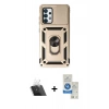 MARSİLYAN™- Galaxy A72 Kılıf Ahenk Klasik - Şeffaf Royal Nano Ekran Koruyucu + Kamera Lens Koruma Cam - SF