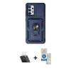 MARSİLYAN™- Galaxy A72 Kılıf Ahenk Klasik - Şeffaf Royal Nano Ekran Koruyucu + Kamera Lens Koruma Cam - SF