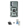 MARSİLYAN™- Galaxy A72 Kılıf Ahenk Klasik - Şeffaf Royal Nano Ekran Koruyucu + Kamera Lens Koruma Cam - SF
