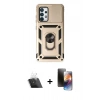 MARSİLYAN™- Galaxy A72 Kılıf Ahenk Klasik - Siyah 3D Antistatik Mat Seramik Nano Ekran Koruyucu + Kamera Lens Koruma Cam - SF
