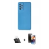 MARSİLYAN™- Galaxy A72 Kılıf Ahenk Serisi - Siyah 3D Antistatik Mat Seramik Nano Ekran Koruyucu + Kamera Lens Koruma Cam - SF