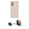MARSİLYAN™- Galaxy A72 Kılıf Ahenk Serisi - Siyah 3D Antistatik Mat Seramik Nano Ekran Koruyucu + Kamera Lens Koruma Cam - SF