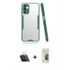 MARSİLYAN™- Galaxy A72 Kılıf Atlas Asil Serisi - Siyah 6D Mat Seramik Hayalet Nano Ekran Koruyucu + Kamera Lens Koruma Cam - SF